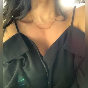 18K Gold plated daydream dainty ball bead clavicle necklace